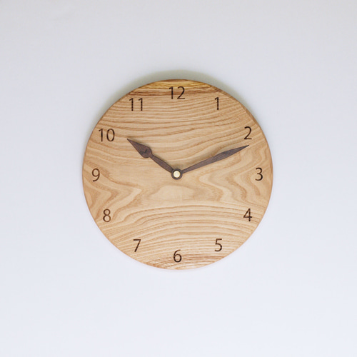 木製 掛け時計 丸型 栗材15 掛け時計・置き時計 木工 木の香 通販