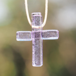耶穌受難像玻璃“十字架[魔法]”項鍊[繩子顏色和長度可選擇][粗鏈可選擇][訂做]≪免運費≫ 第6張的照片