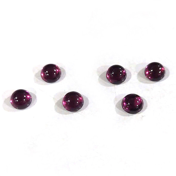 天然石 ルース 卸売　ロードライトガーネット rhodolitegarnet 石榴石　ラウンドカボション　4mm 1枚目の画像