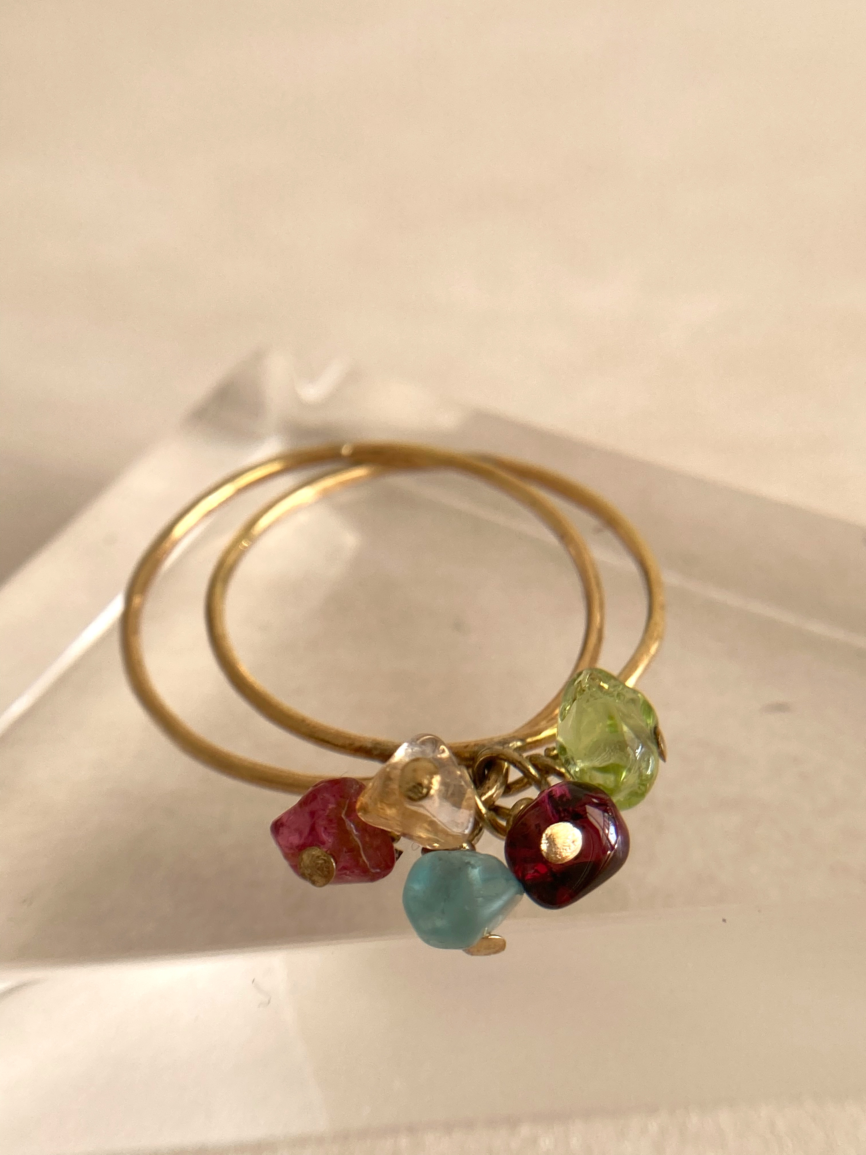 K10＆天然石のリング