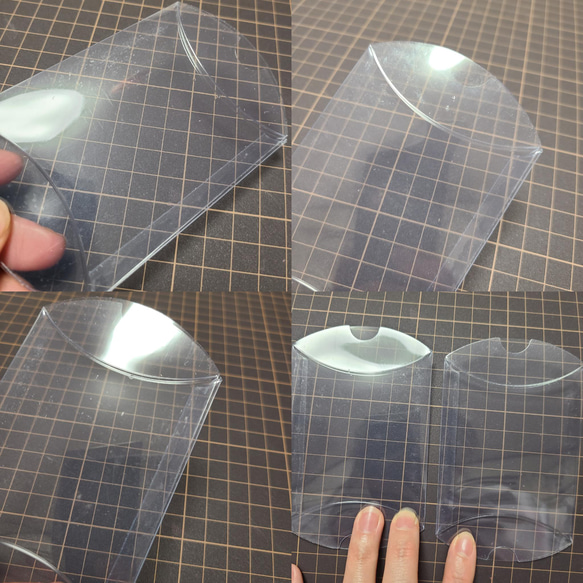 透明 ピローボックス ピローケース クリア スケルトンクリックポスト対応 小型ダンボール 梱包用 ラッピング 包装 4枚目の画像
