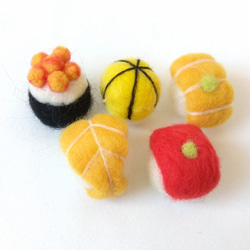 【再販】手毬寿司　羊毛フェルト　和　かわいい置物　お祝い　お寿司 5枚目の画像