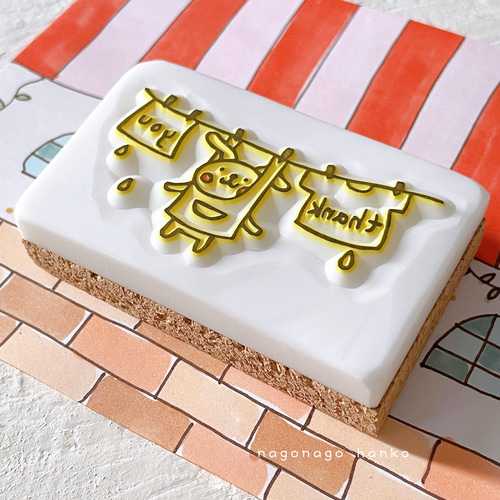 消しゴムはんこ thank you✿ぺんぎんの親子