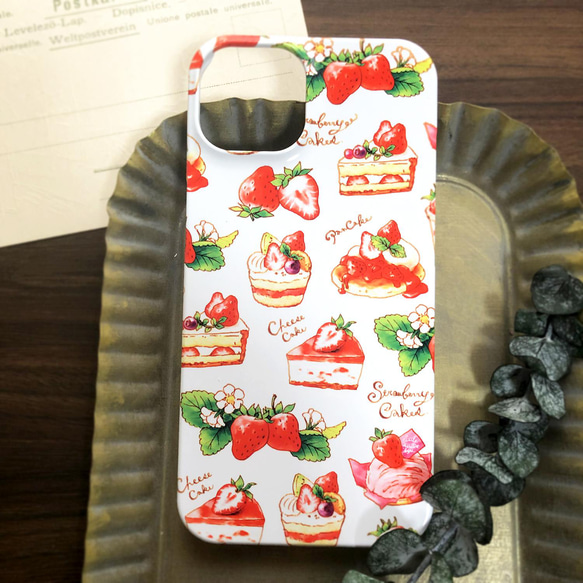 [iPhone13] StrawberryCakes 智能手機硬殼（多款兼容iPhone/Android）草莓蛋糕 第3張的照片