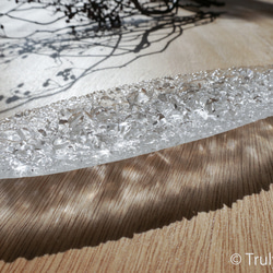 ガラスのアクセサリートレイ -「 KAKERAの光 」 ○ ライラック・12cm