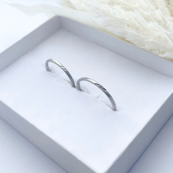 シルクマット加工ペアリング 結婚指輪 1mm 華奢 ステンレス マリッジ