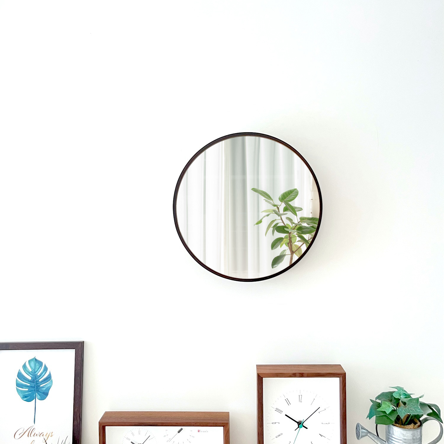 KATOMOKU plywood mirror ブラウン km-48BR 壁掛け鏡 木製 インテリア