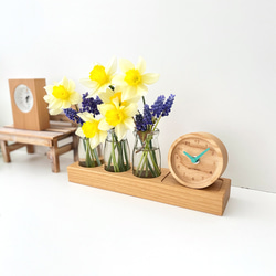 どっしり木製飾り台☆約横幅50×高さ17×奥行き18cm☆花台 一輪挿し