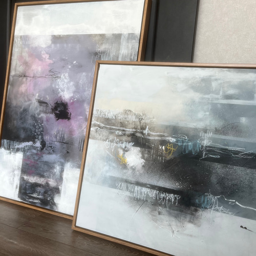 現代アート　70×50㎝　フレーム付き　モダン　絵画　抽象画　インテリア　手書き 現代アート 70×50㎝ フレーム付き モダン 絵画 抽象画