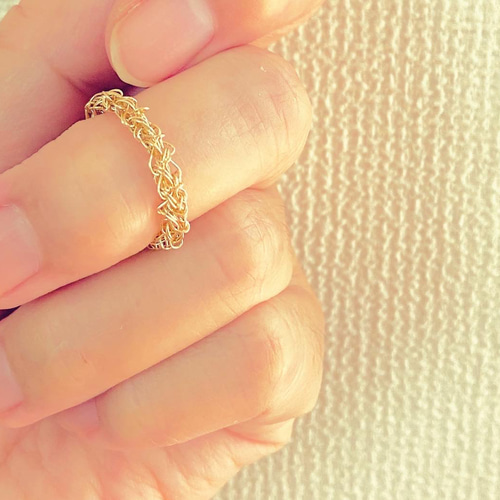 K14GF] えびコード編みリング *ゴールドフィルド 指輪・リング mayumi