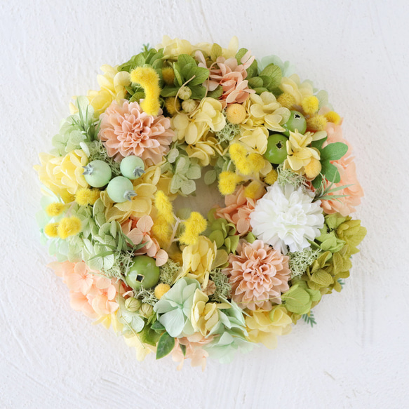 大人気！ 春を告げる スプリング ミモザリース mini 6枚目の画像