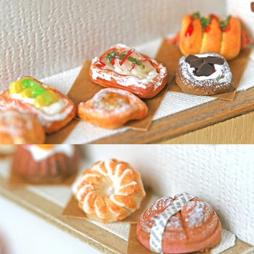 小さなパン屋さん ミニチュア・ミニチュアフードW11㎝×D11㎝×H15