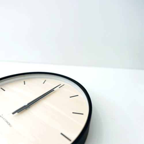 KATOMOKU plywood clock 5 ブラック km-50BK 掛け時計 木製 静か
