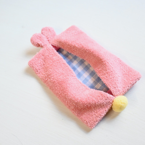ポケットティッシュケース うさぎちゃん ビビットピンク ティッシュ