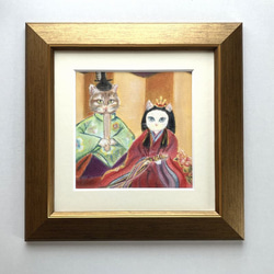 親子虎（パステル画 原画） 4号 絵画 にゃんずら 通販 13980085