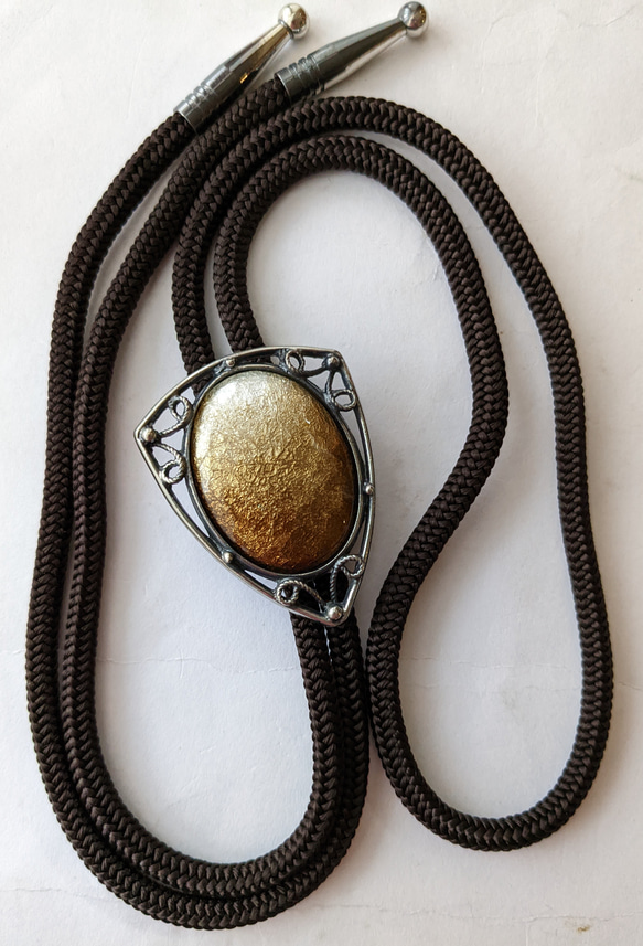 再販  七宝焼ループタイ「京の侘」 2枚目の画像