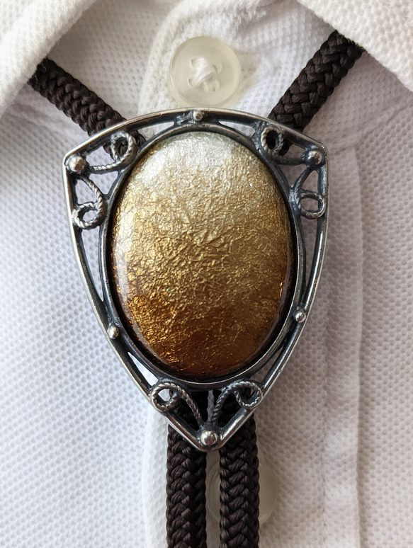 再販  七宝焼ループタイ「京の侘」 1枚目の画像