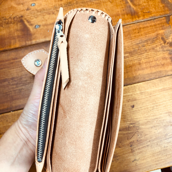 カービングウォレット フルカスタム 長財布 バイカーウォレット ハーマンオークレザー 手彫り 質感最高 ロングウォレット 