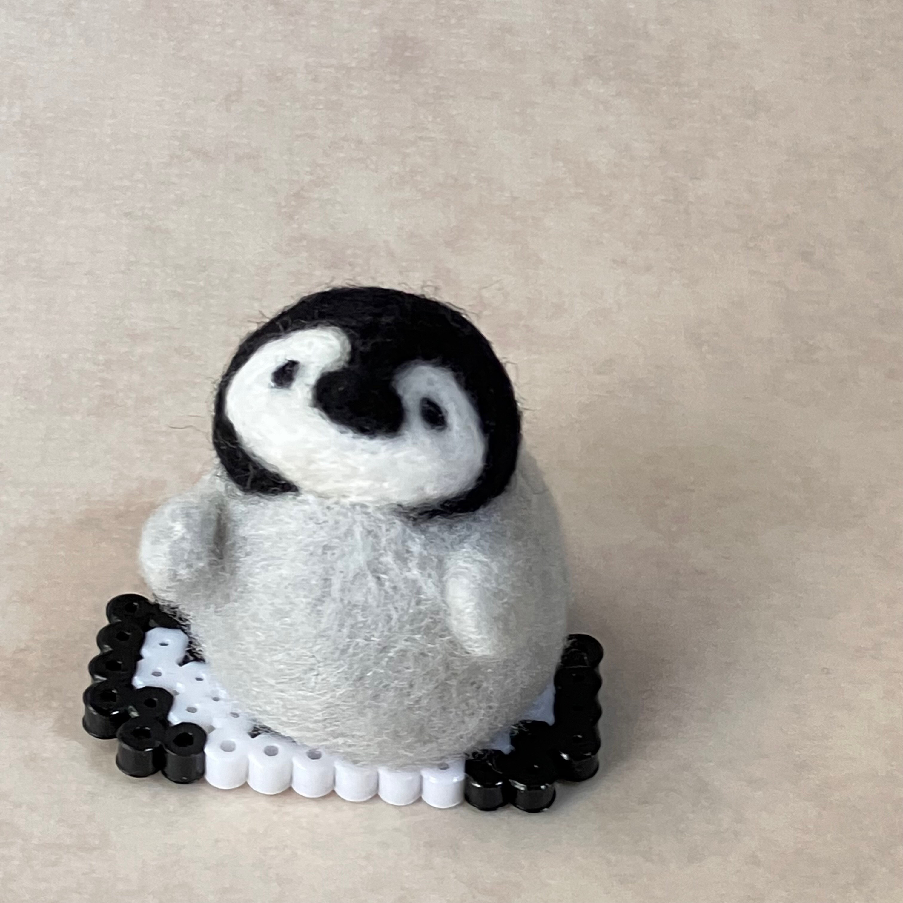 【羊毛フェルト】30cm越の大型★ペンギン★皇帝ペンギン　親子　鳥 羊毛フェルト】30cm越の大型☆ペンギン☆皇帝ペンギン 親子 鳥