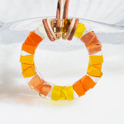 [特殊]玻璃環“戒指[橙色]”項鍊 第8張的照片