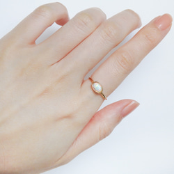 白色蛋白石環4×6毫米（橫向） 第8張的照片