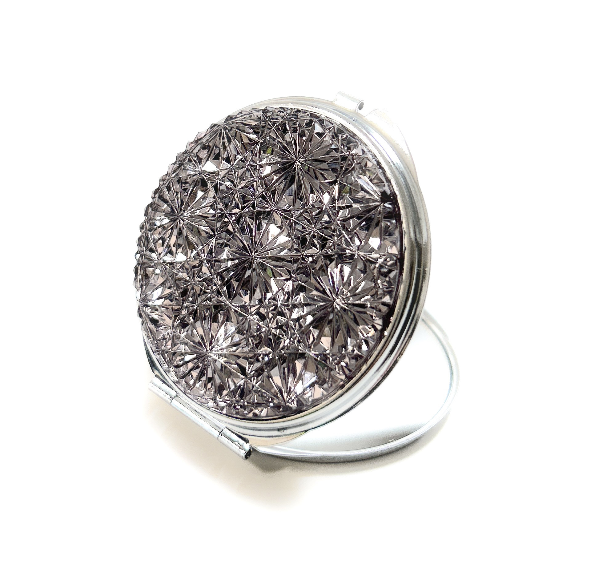 東京切子コンパクトミラー 星姫　 Silver　ライト・アメシスト