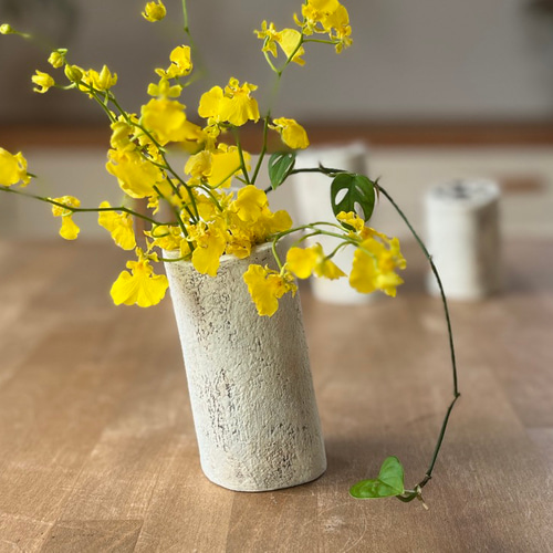 白い花入『白斜』ST 一輪挿し・花瓶・花器 陶工房 海 今井香苗 通販