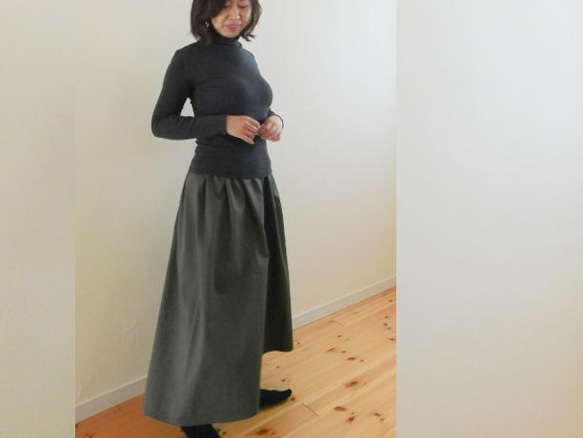 ～上品な佇まいが魅力的～スラブダブルガーゼのガウチョパンツ・すみれ色 8枚目の画像