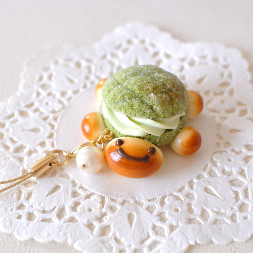 クリーム・カメロンパン(抹茶) バッグチャーム minatsu 通販｜Creema  