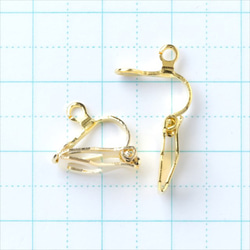 夾式耳環20枚小號★金色★帶環耳環零件（耳環-kt） 第2張的照片