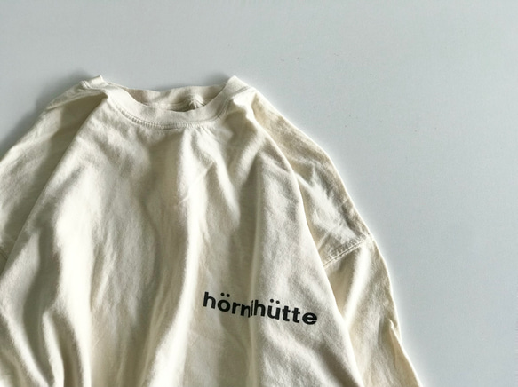 ヴィンテージライク オーバーシルエット半袖Tシャツ / hornlihutte / アイボリー 10枚目の画像