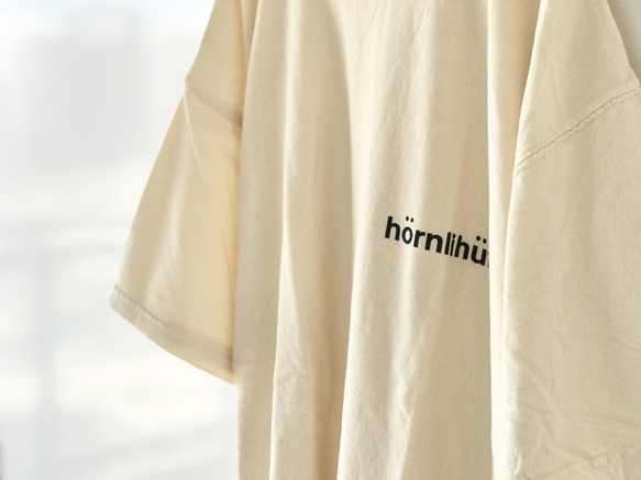 ヴィンテージライク オーバーシルエット半袖Tシャツ / hornlihutte / アイボリー 7枚目の画像