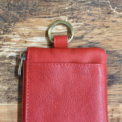 獨一無二的多功能袋 大號手提袋 收納袋 鑰匙袋 硬幣袋 零錢包 男士 女士 紅色 第4張的照片