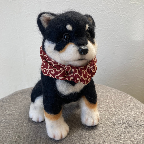 羊毛フェルト　　柴犬(子犬) Yahoo!オークション - 羊毛フェルト 犬 柴犬 子犬