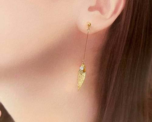 カメヲ ピアス 14kgf ハンドメイド カメヲ ピアス 14kgf ハンドメイド