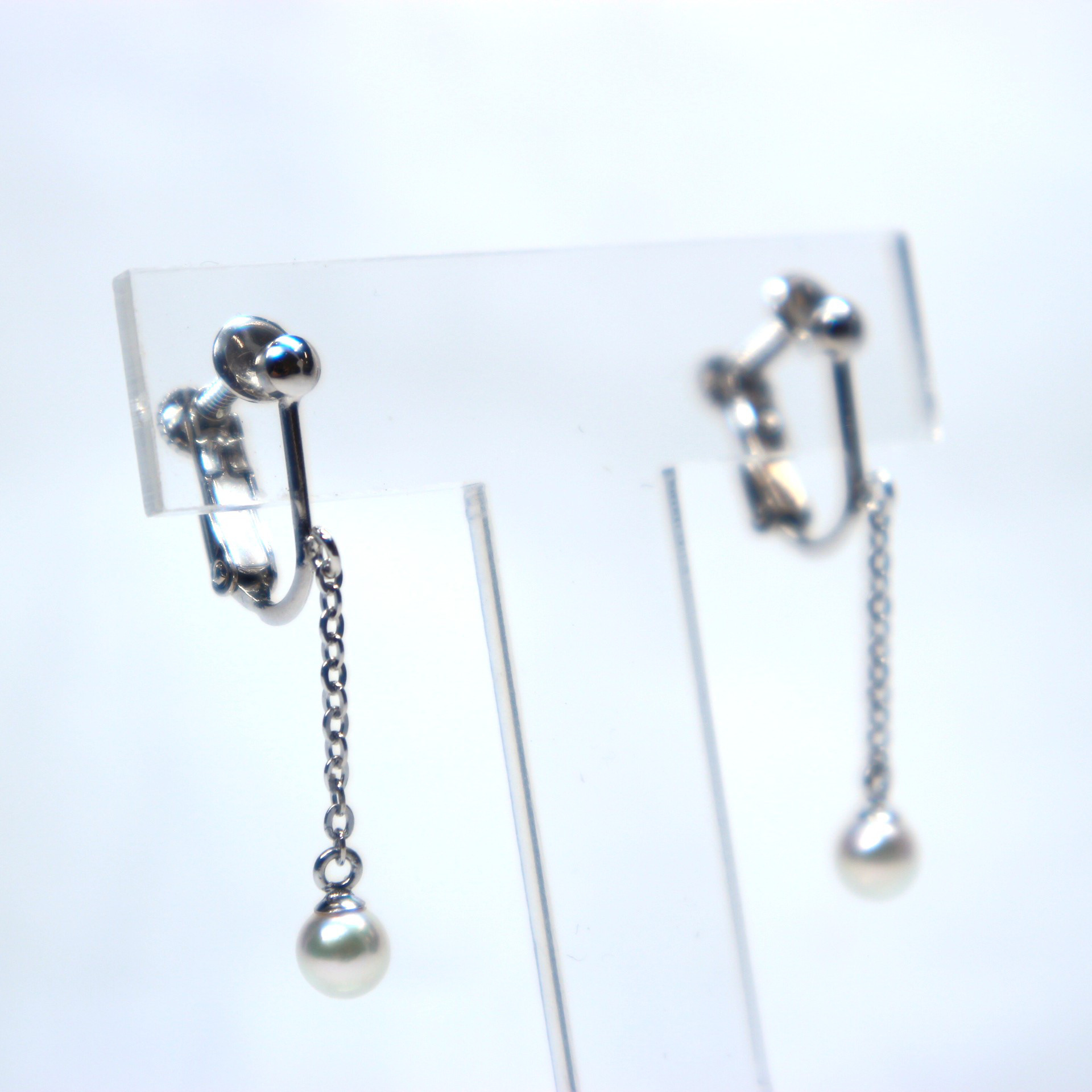 【再販】アコヤ真珠イヤリング①（4.5mm珠）