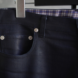 【展示作品】コーティングデニム5ポケットパンツ 4枚目の画像