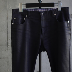 【展示作品】コーティングデニム5ポケットパンツ 2枚目の画像