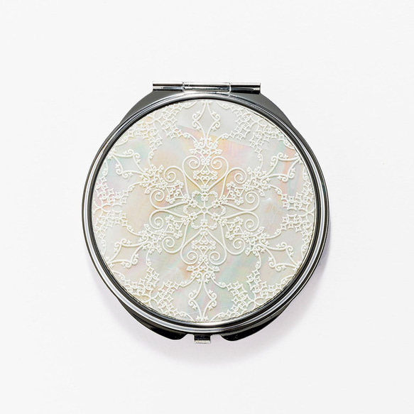 天然貝 コンパクトミラー （星のかけら）シェル・螺鈿アート｜プレゼント・ギフトにおすすめ 3枚目の画像