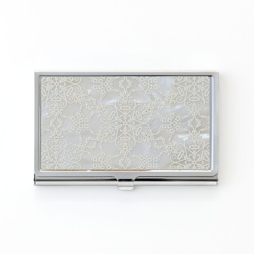 天然貝 名刺カードケース（星のかけら｜白蝶貝）シェル・螺鈿アート