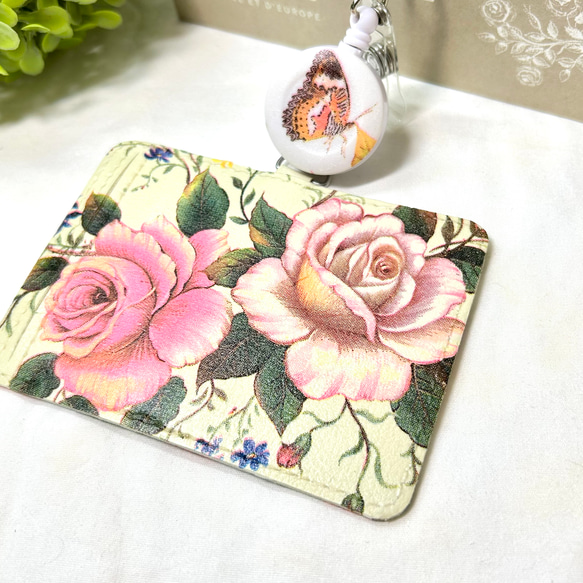 【受注制作】リール　パスケース ネームホルダー　カードケース　定期入れ　社員証　IDホルダー 2枚目の画像