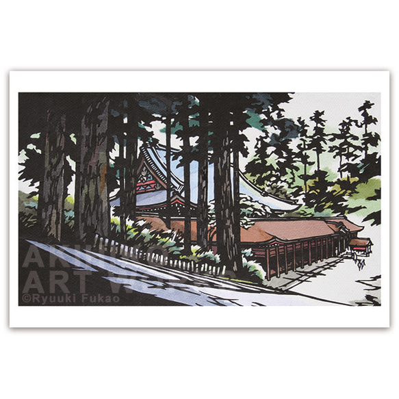 ポストカード【A_130：比叡山延暦寺根本中堂】5枚セット ※他の絵柄と