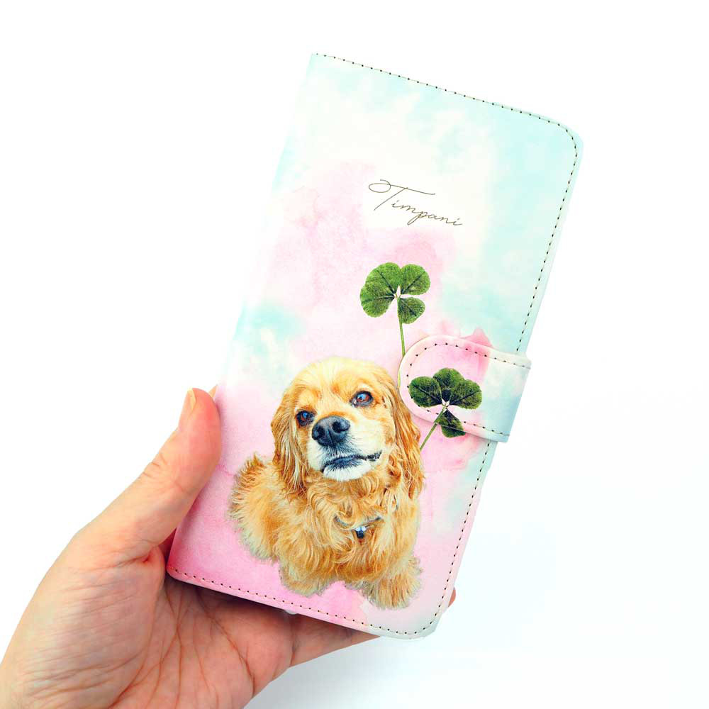 世界にひとつ オーダーメイド スマホケース 手帳型 うちの子 ペット 犬 猫 メモリアル 写真 6,162円