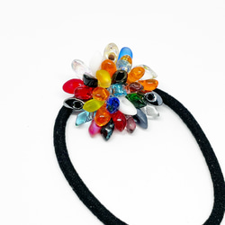 【popular】flower hair gom*multicolored 2枚目の画像