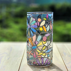 Order :Cylindrical glass flower vase Elf forest 第3張的照片