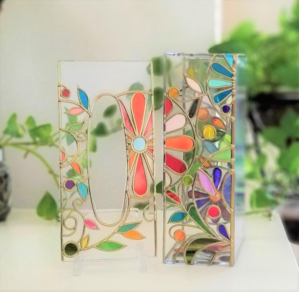 Order: Glass art Tissue case 　 Summer Banquet Gold 第2張的照片