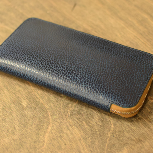 ラウンドファスナーウォレット/ドラーロ革仕様/名入れ可能/総手縫い  