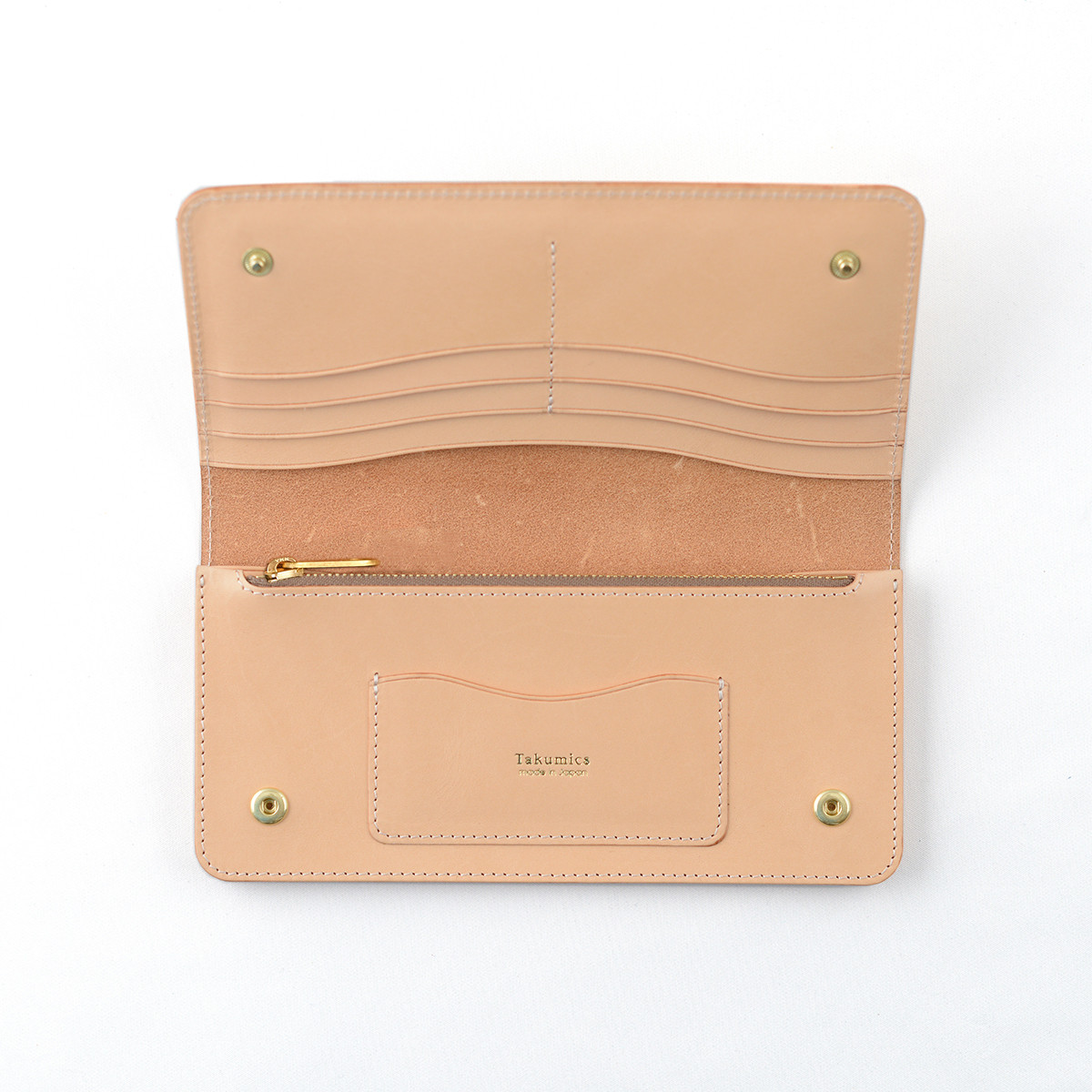 ヌメ革 ベルギー製 長財布 二つ折り シンプル ユニセックス 一粒万倍日 天赦日に 経年変化