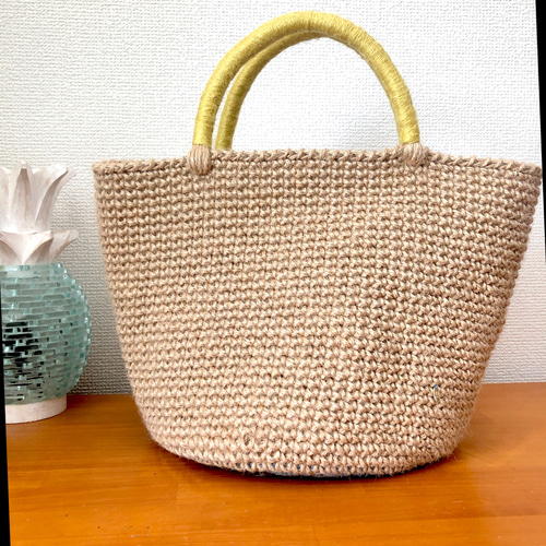 【極美品】PATOU イエロー かごバッグ 極美品】PATOU イエロー かごバッグ