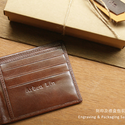 Men's Wallet ( Custom Name ) - Coco Brown 4枚目の画像